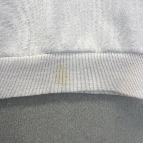 Tom & Jerry Y2k White Crew Neck Sweatshirt Cartoon Graphic Sleeves Size XS - Picture 11 of 15